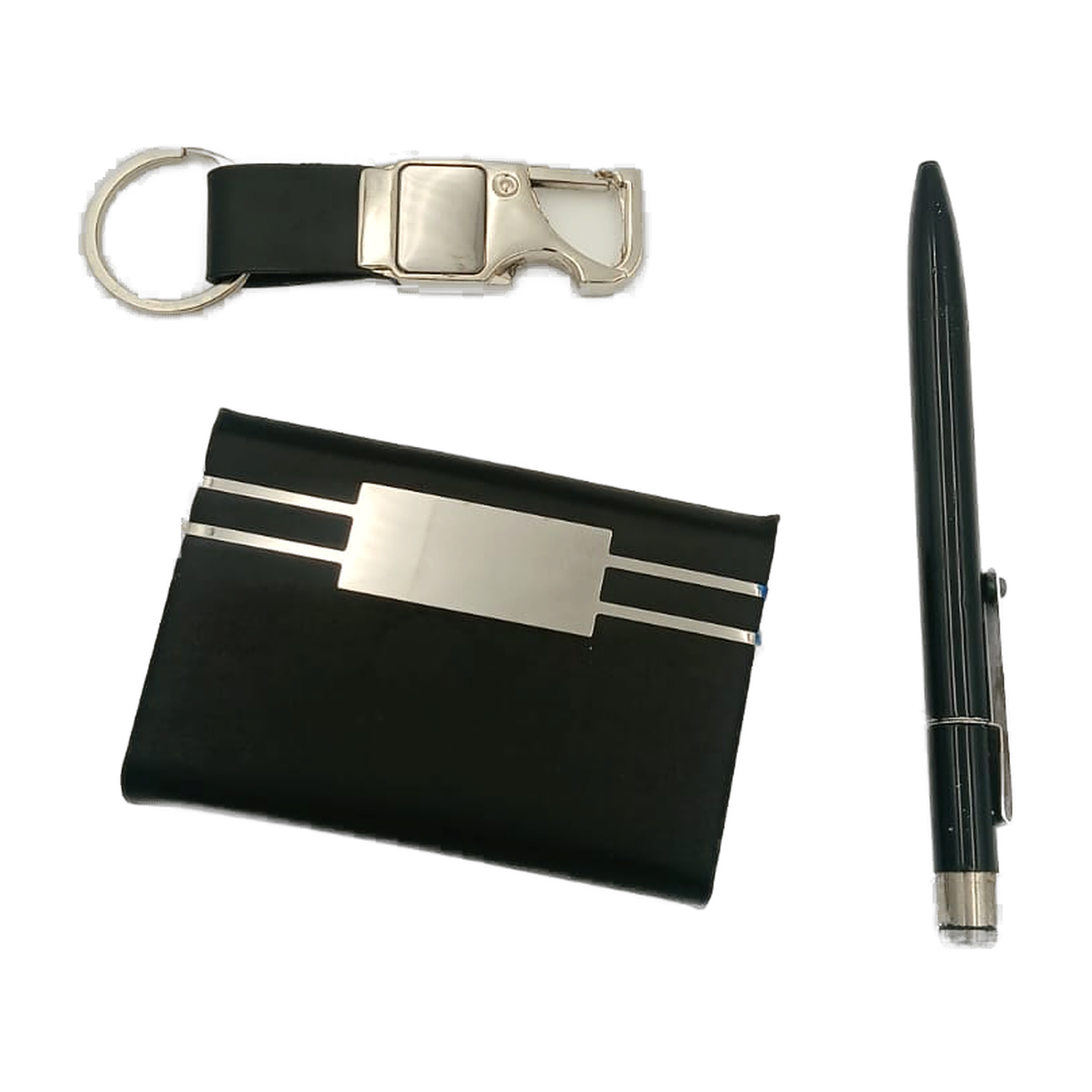 Executive Cardholder, Pen & Keychain Gift Set