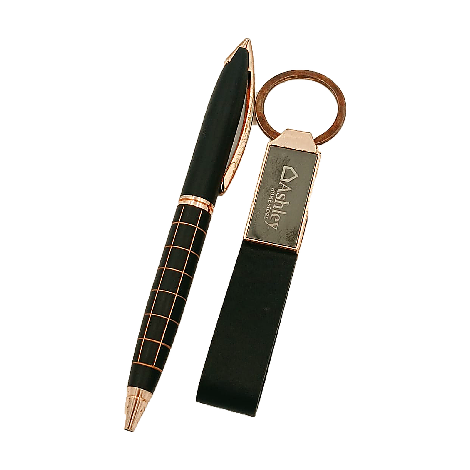 Tan Flap-Closure Diary & Pen Gift Set