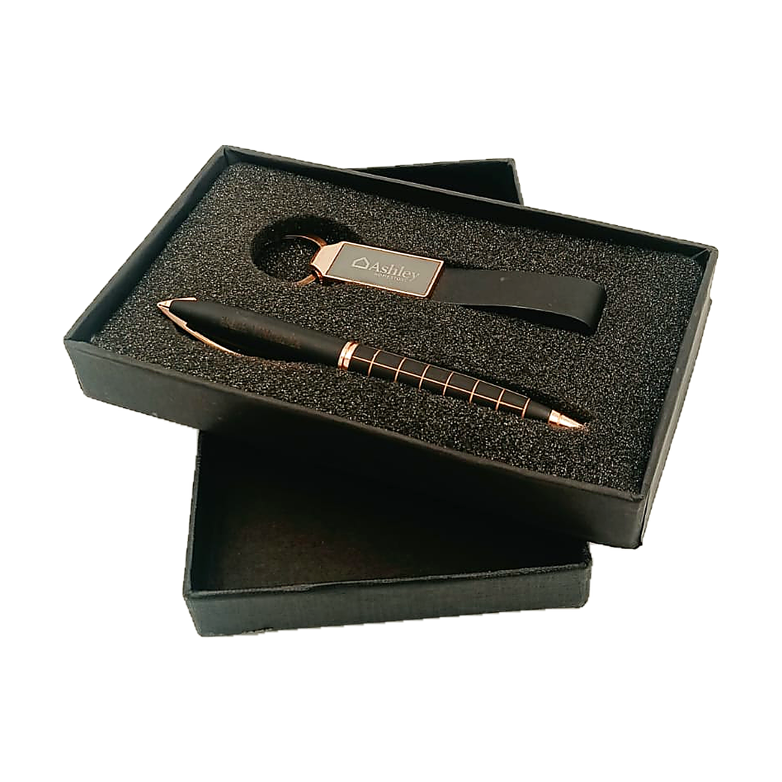Tan Flap-Closure Diary & Pen Gift Set