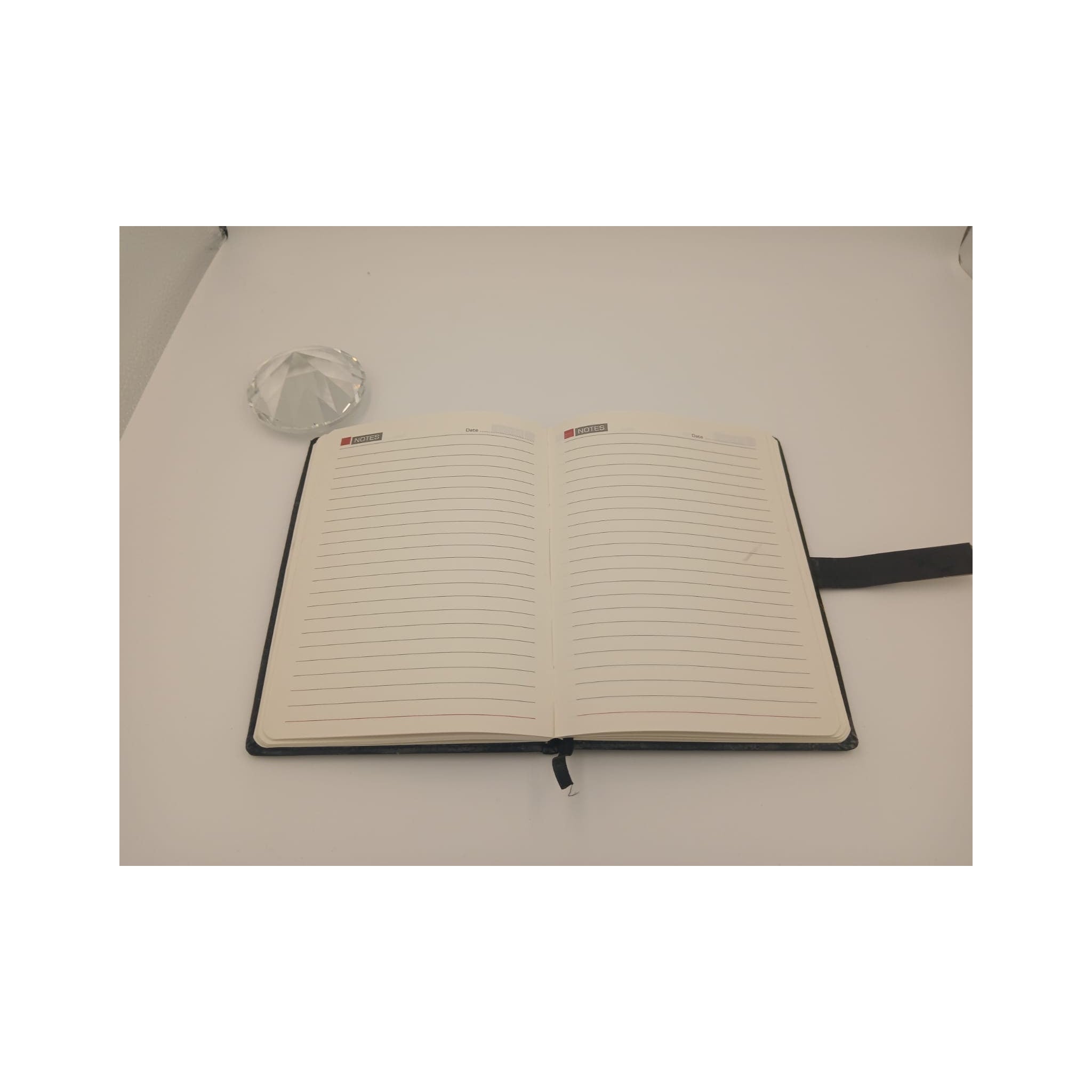 Black Envelope-Flap Notebook with Gold Trim - Black Diary | GiftAGuru