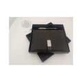Black Envelope Notebook, Pen & Tan Diary Gift Set - Black / Tan Gift Set | GiftAGuru