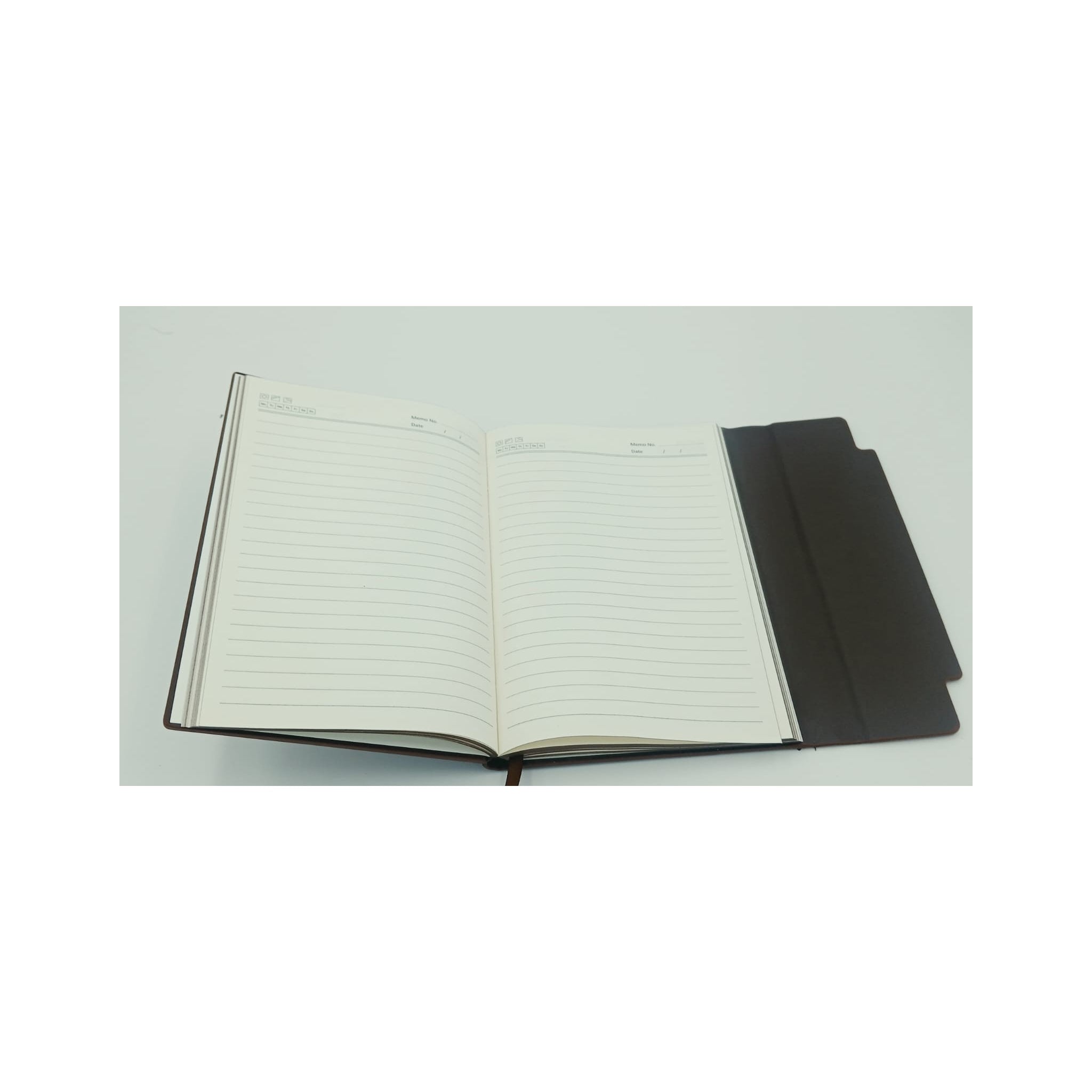 Brown Leather Notebook with Metal Bar Clasp - Brown Diary | GiftAGuru