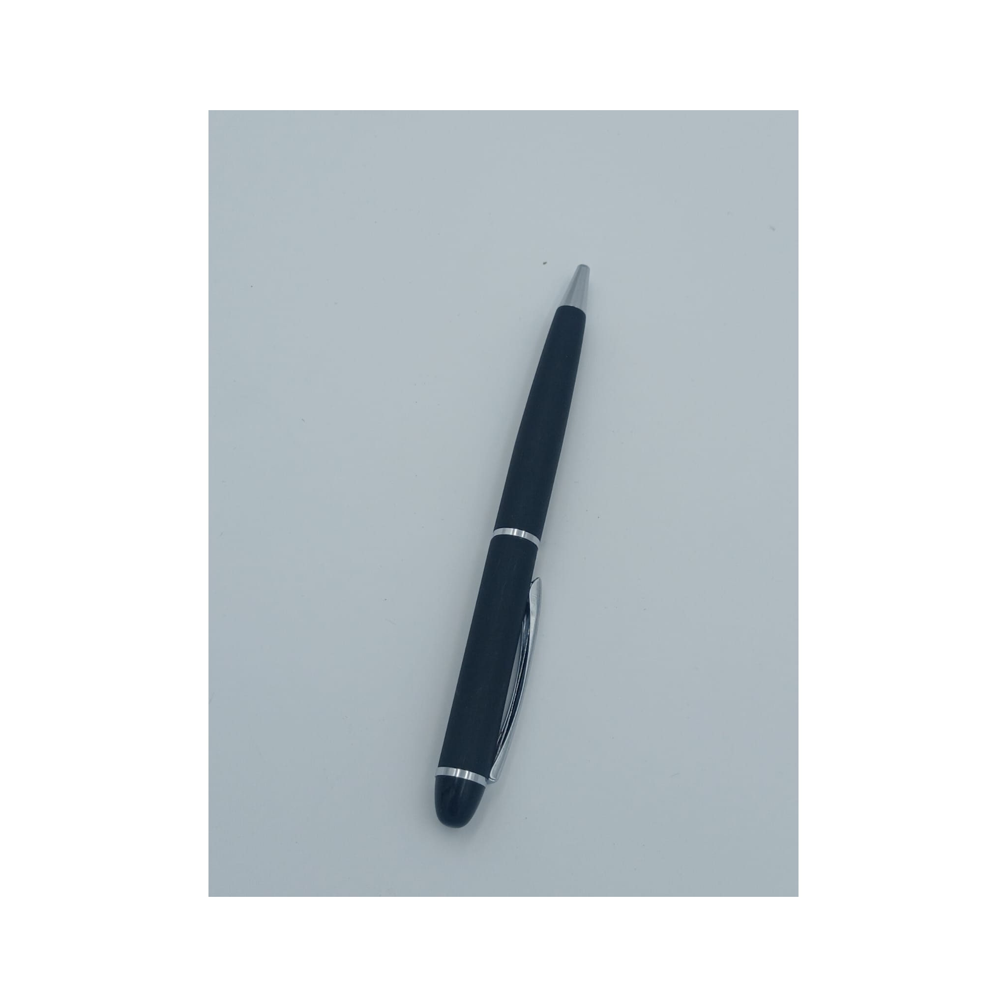Slim Black Pen with Silver Trim - Black Pen | GiftAGuru